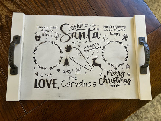 Personalized Dear Santa Christmas Tray